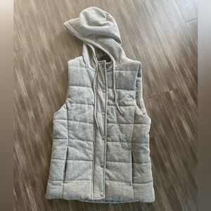 Women's hooded vest cotton on grey size xsmall